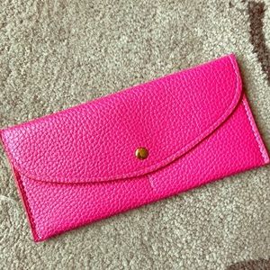 Pop of pink wallet to brighten things up